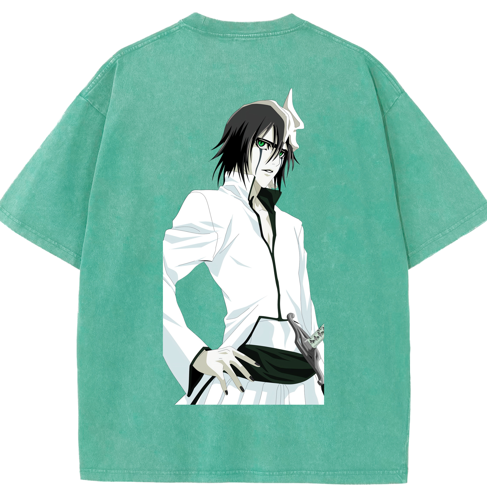 （画像用） ブリーチ ウルキオラ·シファー BLEACH Ulquiorra cifer 綿100% ヴィンテージ風 半袖Tシャツ（背面プリント）